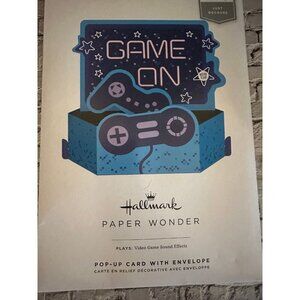 Game On - Hallmark Paper Wonder Pop-up card with envelope, light and music‎